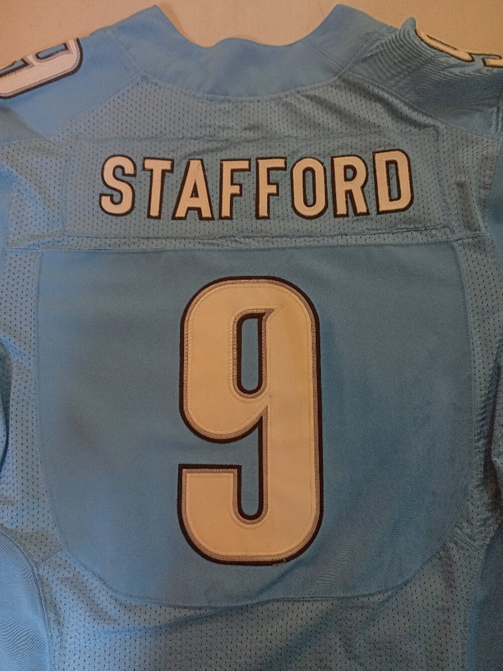 Vintage Nike Matthew Stafford Detroit Lions NFL Football Jersey Large 44 Blue